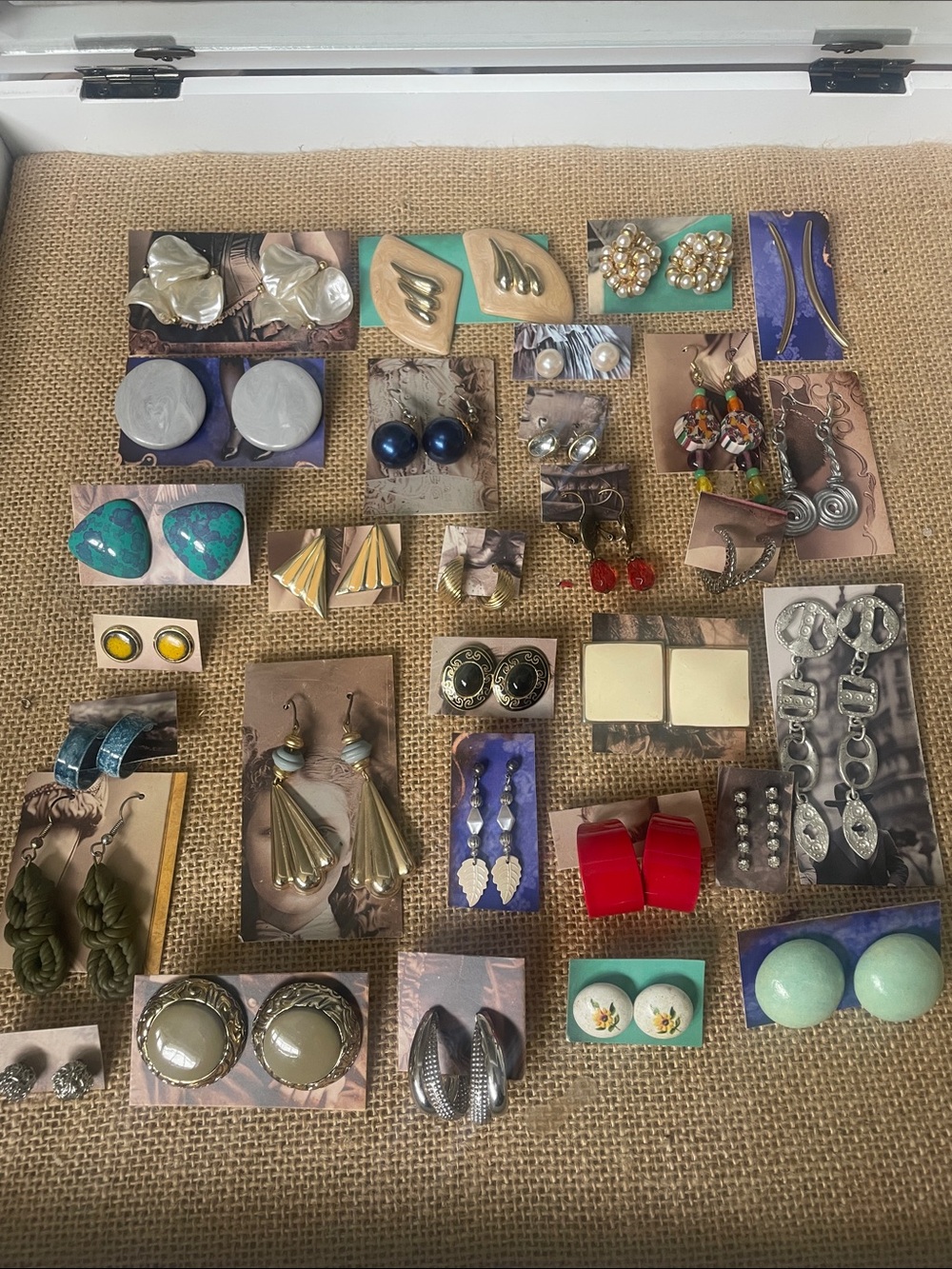 30 pairs vintage pierced earrings lot 70’s - Y2K